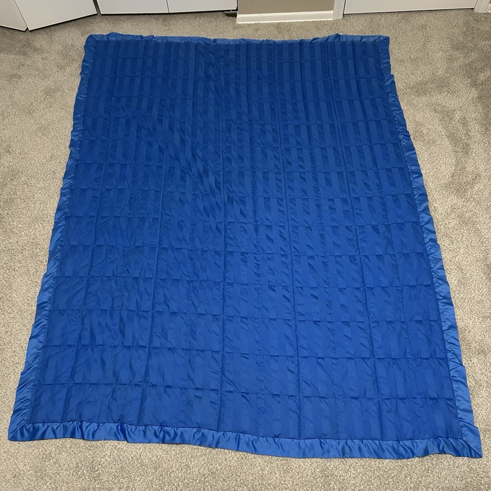 Lauren Ralph Lauren Comforter Twin Size Bed Blanket Crest Blue Quilted Polyester